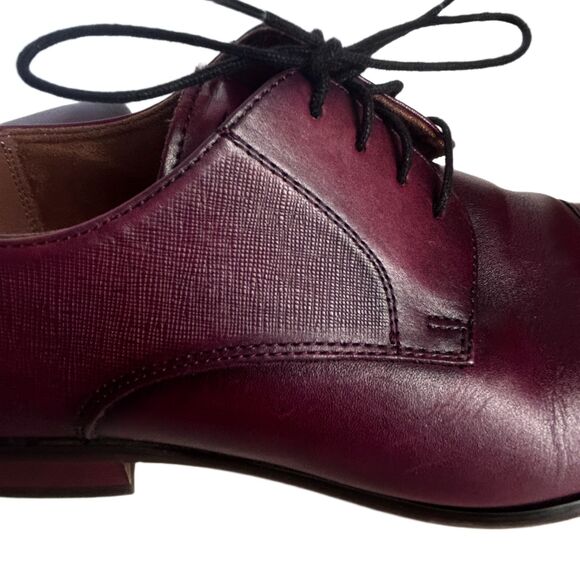 Florsheim Dress Shoes Mens Size 11 Burgundy Leather Textured Cap Toe Oxford main image 6